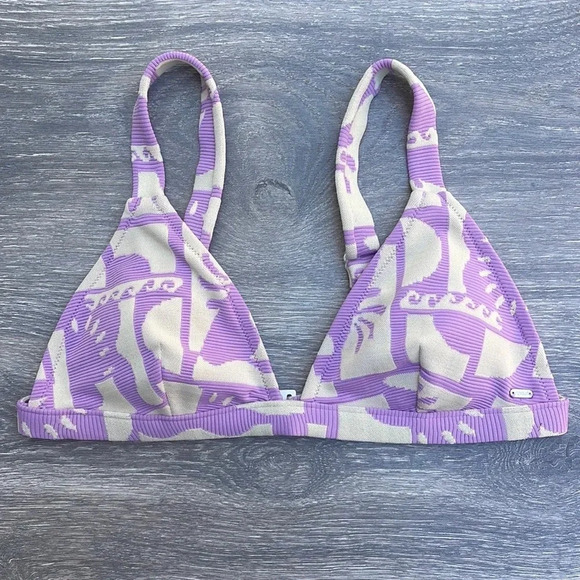 Rip Curl New Wave Fixed Tri Bikini Top & Hi Leg Skimpy Bottoms, violet - Picture 4 of 15